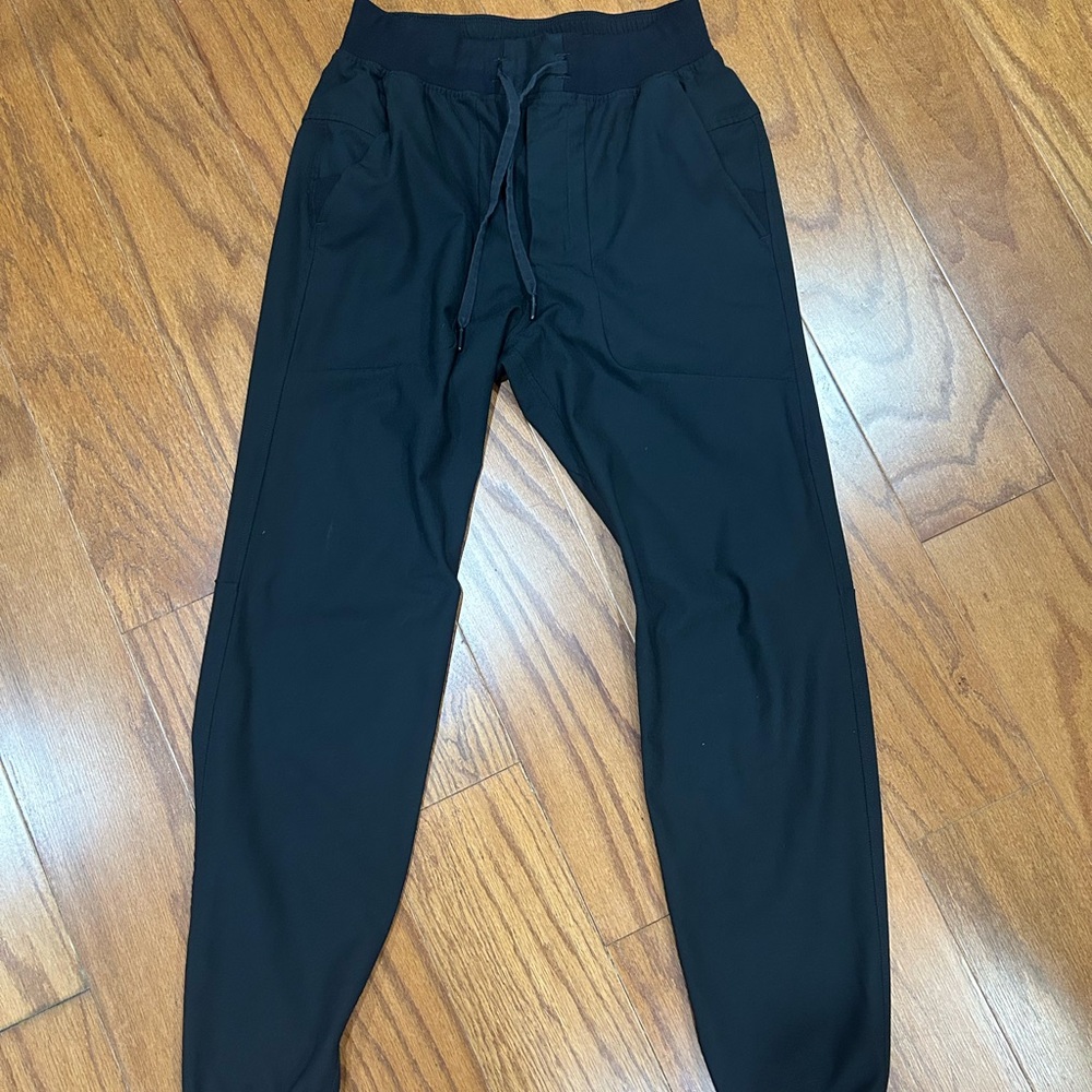 lululemon athletica Black Sweatpants with Tapered Legs